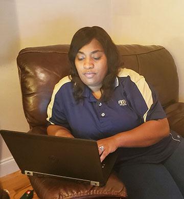 FVSU Cooperative Extension agent Millicent Price assists Crawford County, GA clients from home