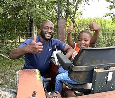 Gregory Keith and his grandson.