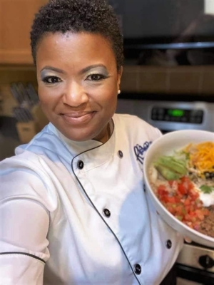 Chef Cherisa Williams, known as “Chef Cookie,” gives North Carolina Healthy Habits participants the chance to cook healthy meals with a professional chef.