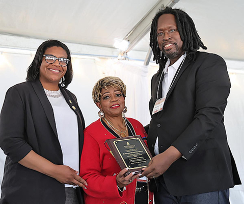 LaTanya D. Hunt-Haralson with Tuskegee leadership.