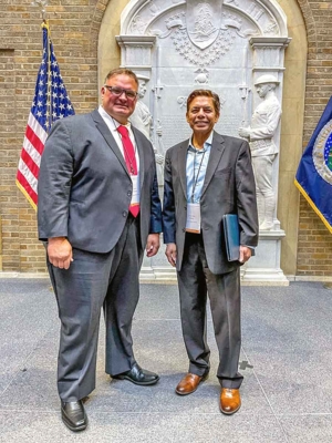 Drs. John C. Ricketts and Chandra Reddy in Washington, D.C., at USDA’s award announcement.