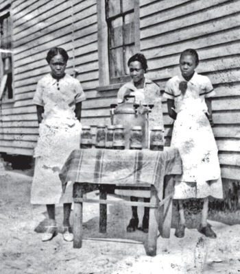 African American girls canning in the first half of the 20th century.