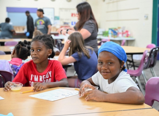 Young participants attend a summer program.